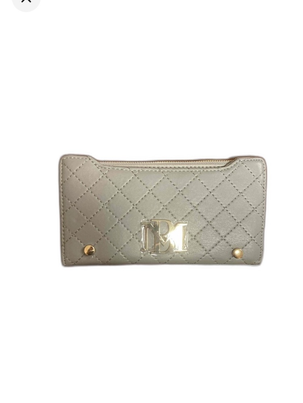 Badgley Mischka Grey Quilted Slim Wallet NWT